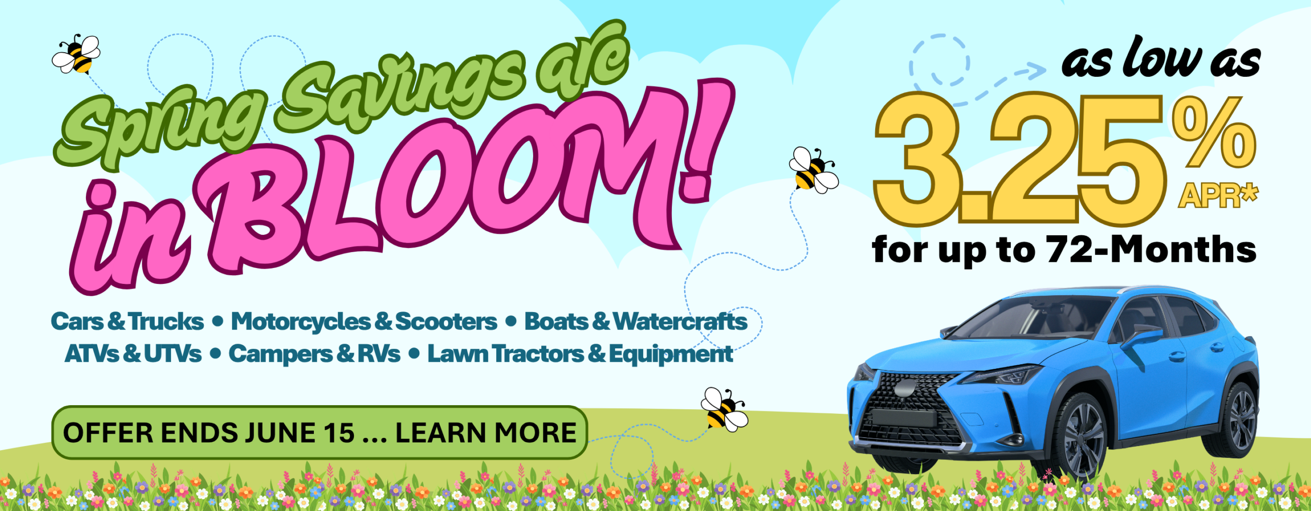 3.25% APR Spring Loan Special Website Slider