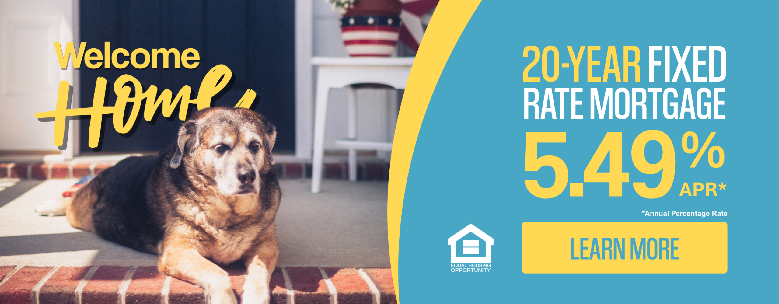 5.49% APR 20 Year Fixed Mortgage Website Slider